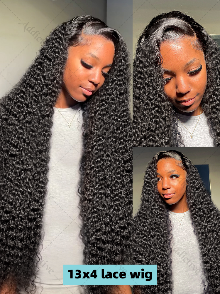 250% 딥 웨이브 13x6 HD 레이스 프론트 인간의 머리 가발 투명 브라질 30 40 인치 워터 웨이브 13x4 레이스 정면 가발 여성용