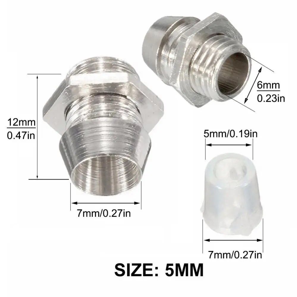 10 uds/50 Uds 3mm 5mm soporte LED abrazadera bisel soporte de lámpara LED cubierta Metal plateado níquel pantalla Blub Cup Shell