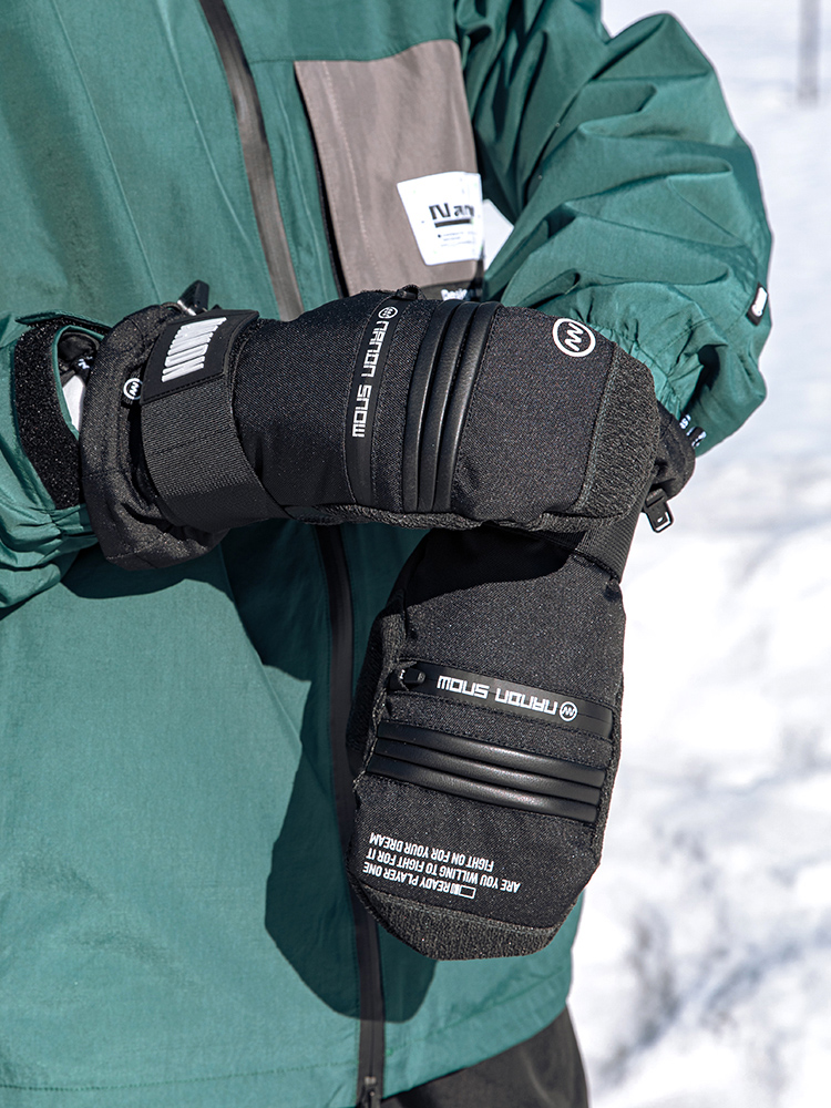 Luvas de esqui protetores de pulso equipamentos de esqui de Kevlar impermeáveis e resistentes ao desgaste