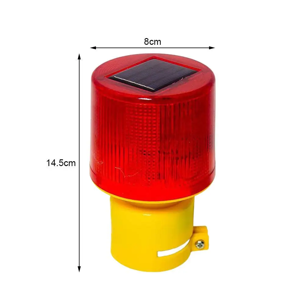 Solar Powered Traffic Tower Crane Warning Light LED Bulb Lamp For Construction Site Harbor Road Emergency Marine Lamp