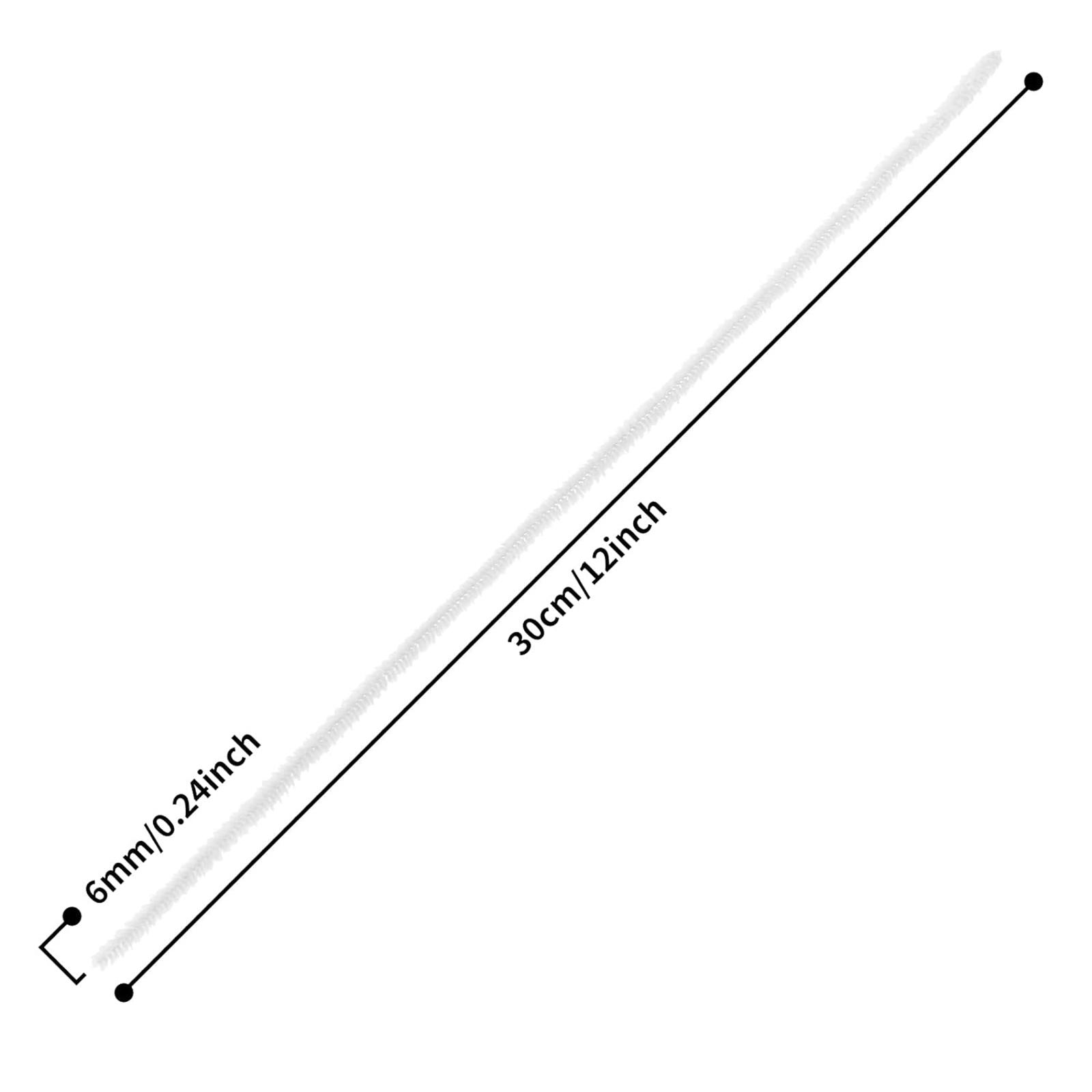 100Pcs Plush Chenille Stems 6mm x 12inch Flexible Pipe Cleaners Kids Educational Toy for Art Projects Decorations DIY Crafts