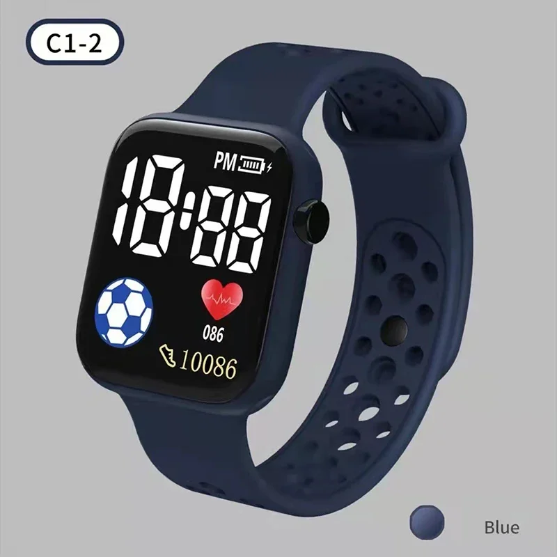 Futebol crianças relógios esportes led relógio digital para meninos e meninas pulseira de silicone estudante crianças relógio de pulso eletrônico