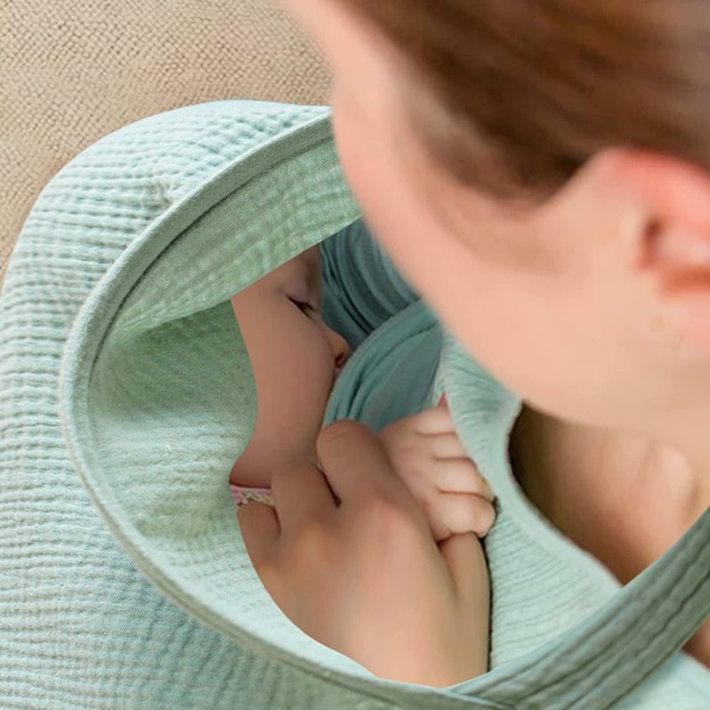 Mother Outing Breastfeeding Cover Baby Feeding Nursing Covers Adjustable Breathable Privacy Nursing Covers with Arch Neckline