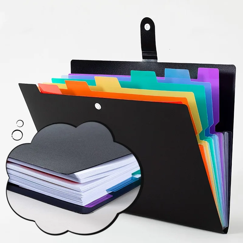7 ชั้นขยาย A4 แฟ้มโฟลเดอร์กระเป๋าเก็บกระดาษทดสอบเอกสารแฟ้ม Briefcases โรงเรียนเครื่องเขียนอุปกรณ์สํานักงาน