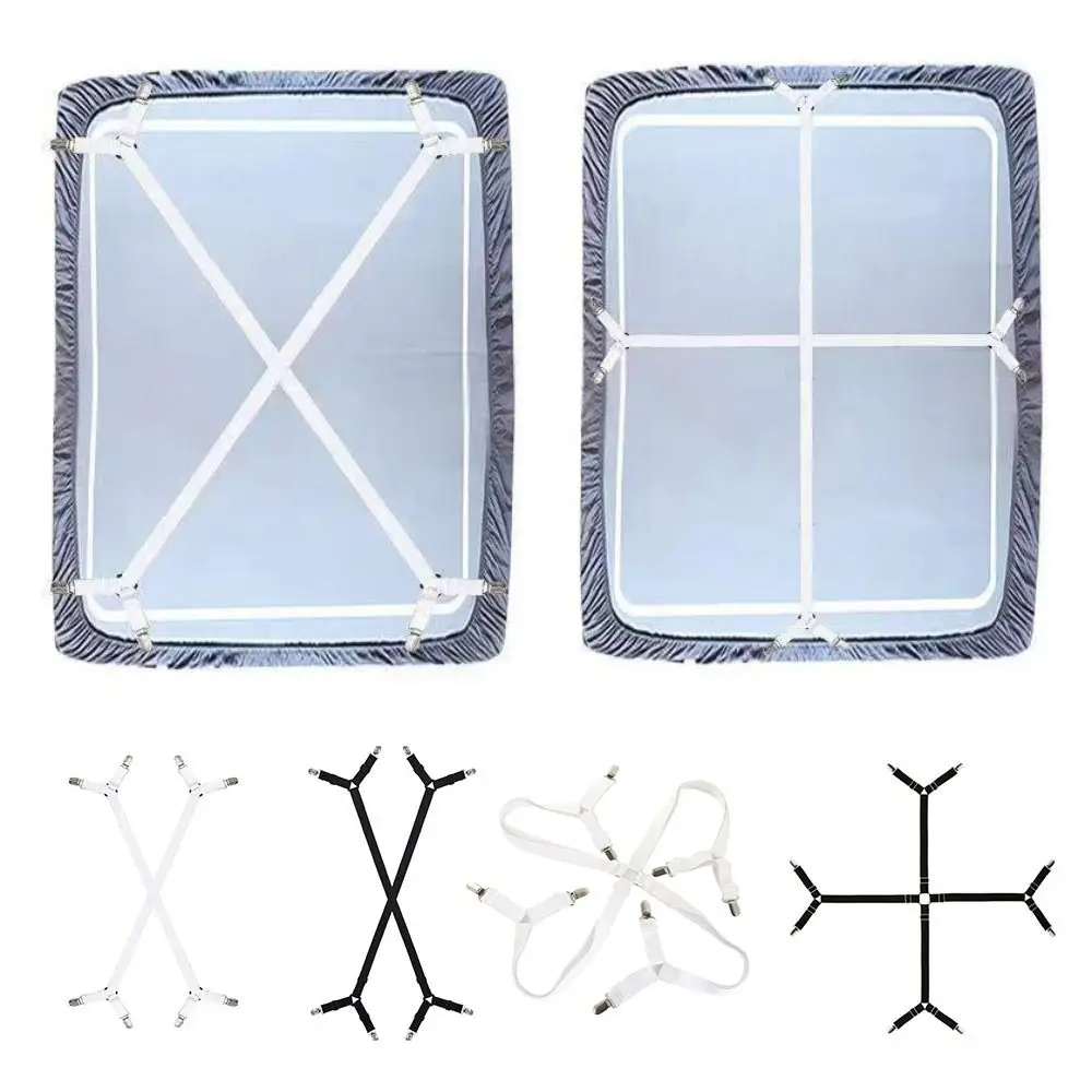 4/8/12 Clips Adjustable Elastic Bed Sheet Holder Mattress Clip Fasteners Cover Blankets Non-Slip Fixing Strap Grippers