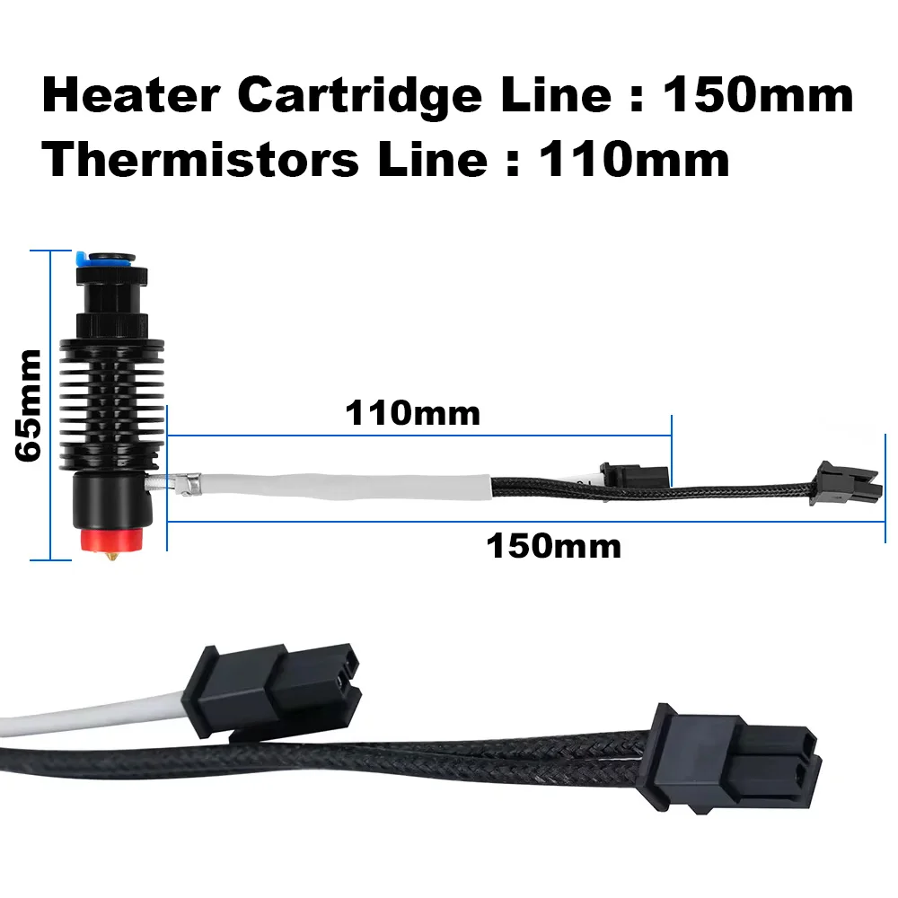 E3D Revo เซรามิคเครื่องทําความร้อน Extrusion kit 104NT Thermistor Fast เครื่องทําความร้อน Core Hotend Kit สําหรับ E3d V6 3D เครื่องพิมพ์ Voron Hot End