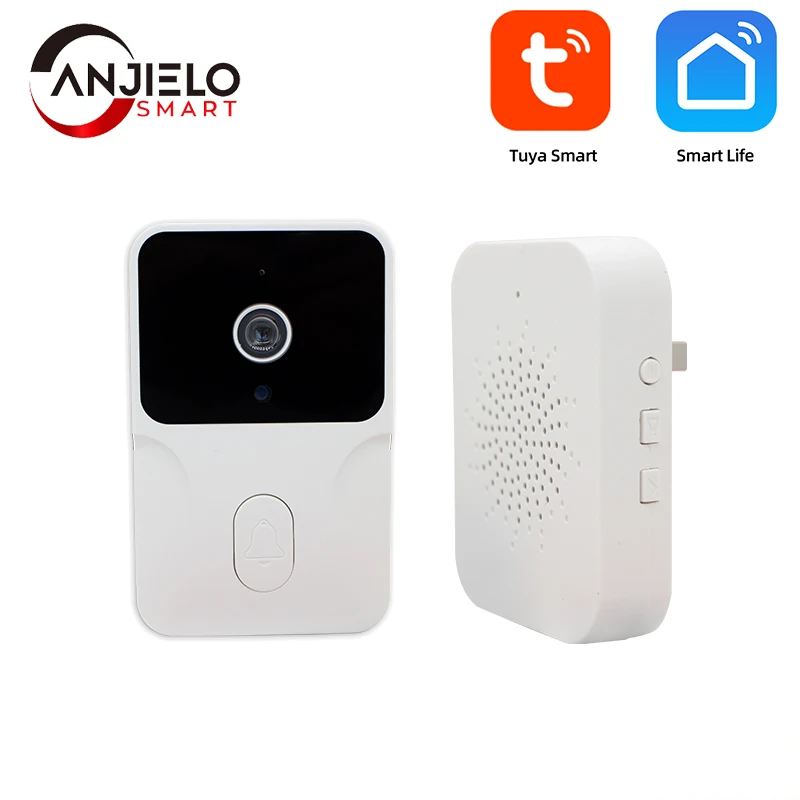Tuya HD Draadloze videodeurbel Mobiele telefoon Smart Home APP Video-intercom Bewegingsdetectie Nachtzicht WIFI Deurbel voor thuis