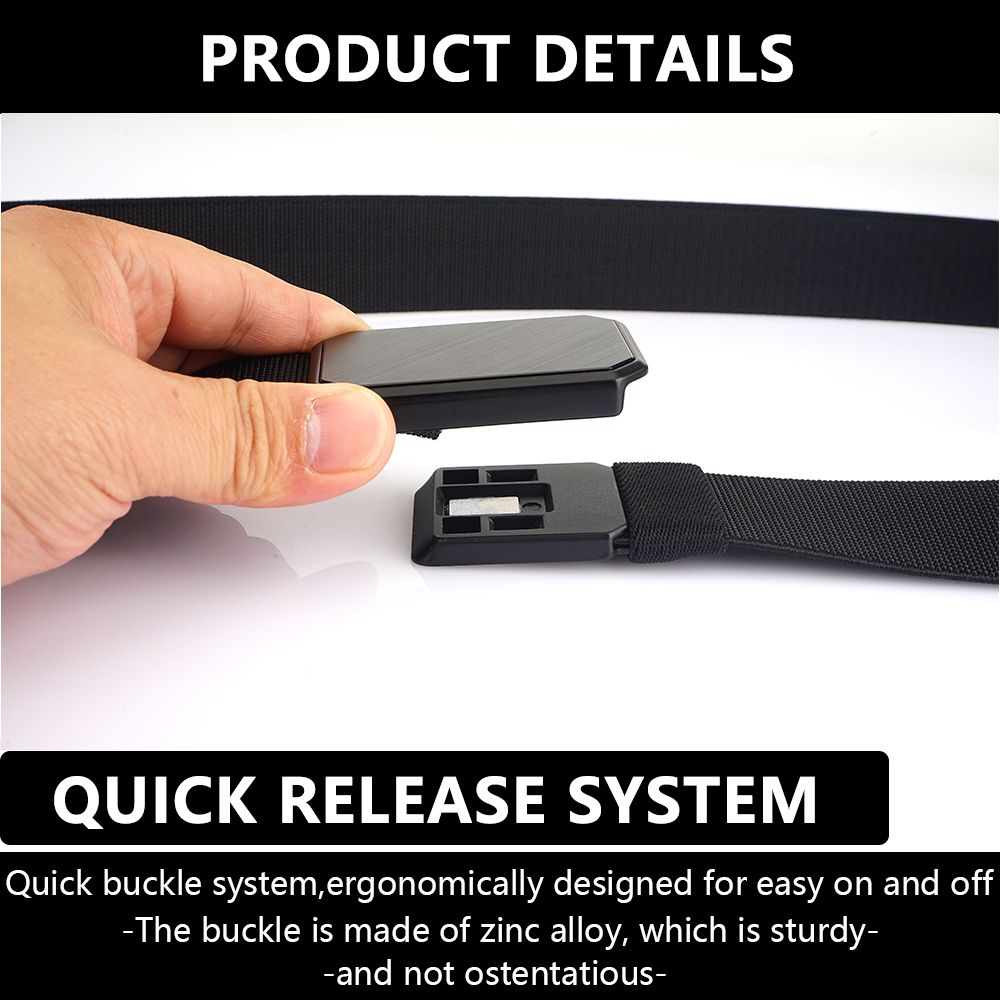 TUSHI, nuevo magnetismo, aleación, hebilla enchufable de liberación rápida, cinturones elásticos para hombres, cinturón táctico duradero, cinturón vaquero para exteriores, caza