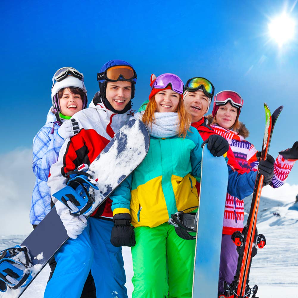 Óculos de esqui para adultos Findway, lente de camada dupla, antiembaçante, 100% anti-UV, design OTG e óculos de neve para jovens, esqui ao ar livre