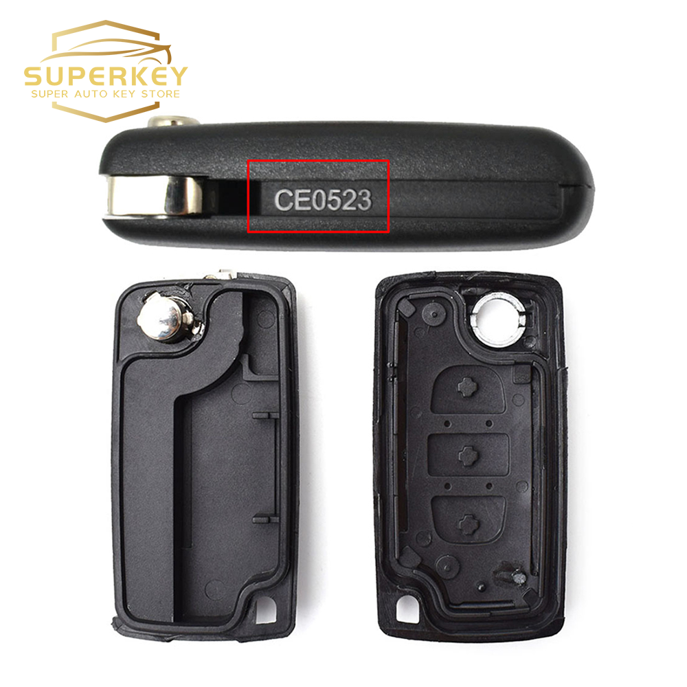 SUPERKEY флип-чехол для дистанционного ключа автомобиля для Citroen C2 C3 C4 C5 C6 Xsara Berlingo для Peugeot 207 307 308 407 607 807 HU83 VA2