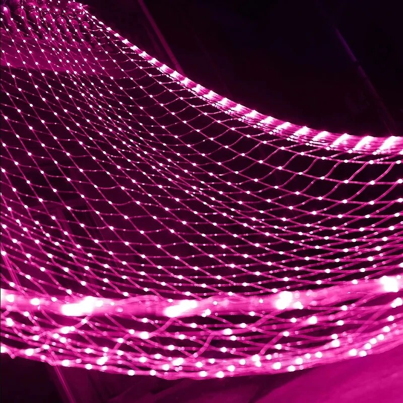 Led net net masche feen schnur licht girlande fenster vorhang weihnachts fee licht hochzeit party girlande licht