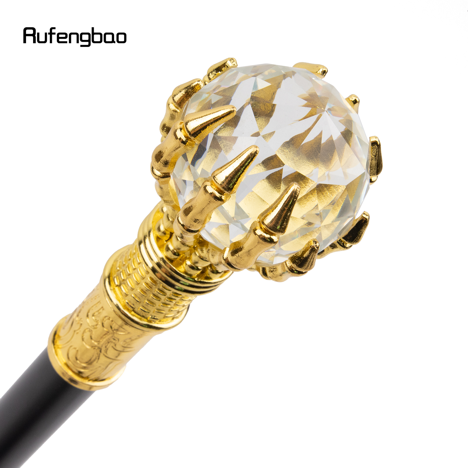 Bola de vidro transparente steampunk bengala moda decorativa bengala cavalheiro luxo crosier botão bengala 97cm