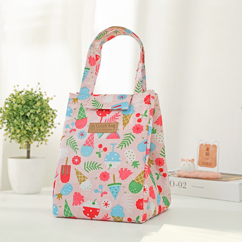 Bolsa de almuerzo aislante de tela Oxford para adultos y niños, paquete de hielo para Picnic, bolsa de viaje impermeable para acampar, Enfriador de alimentos y bebidas