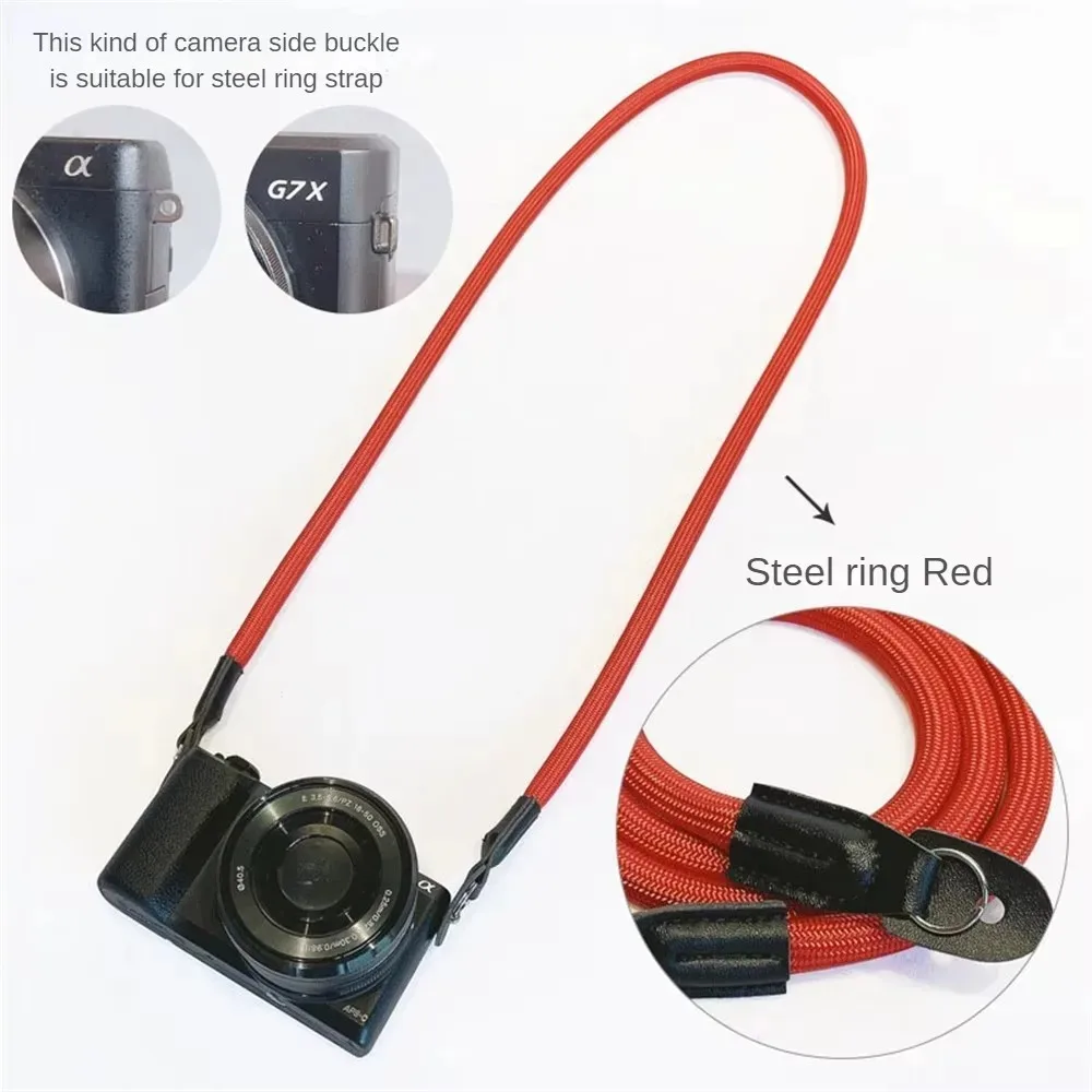 Nuova tracolla regolabile per fotocamera, cordino in nylon resistente, tracolla per fotocamera di sicurezza per DSLR SLR