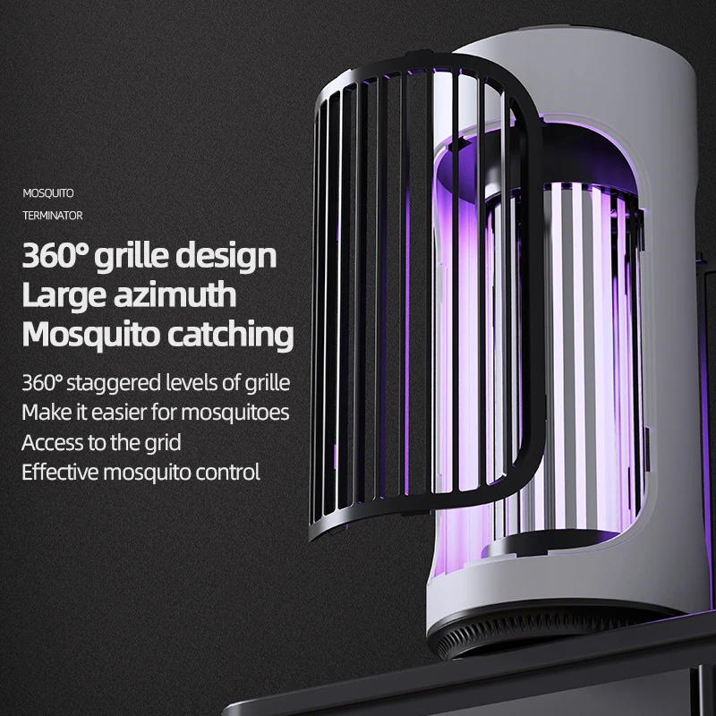 Lámpara eléctrica antimosquitos, portátil, USB, carga rápida, lámpara antimosquitos para interiores, pared, escritorio, colgar en la pared, doble uso