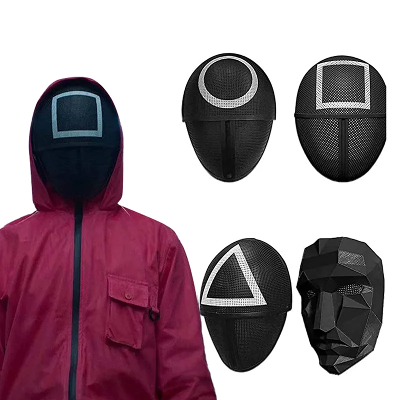 Red Calamari Game Scalable Or Not Masks Full Face Masks Masquerade Accessories Korean TV Cosplay Costumes Masks Toys