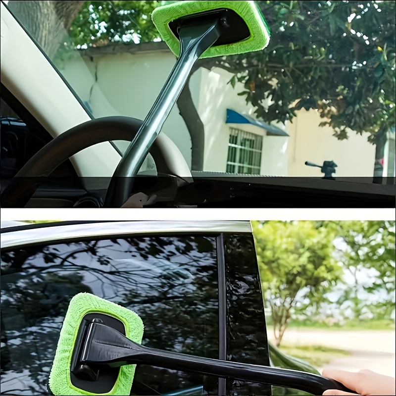 Auto Fenster Reiniger Pinsel Kit Mikrofaser Windschutzscheibe Reinigung Werkzeug Auto Innen Glas Waschen Wischer Langen Griff Wiederverwendbare Tuch Pad