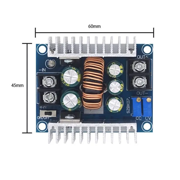 Módulo convertidor reductor ajustable DC-DC de 300W, módulo de potencia del controlador LED de corriente constante de 20A