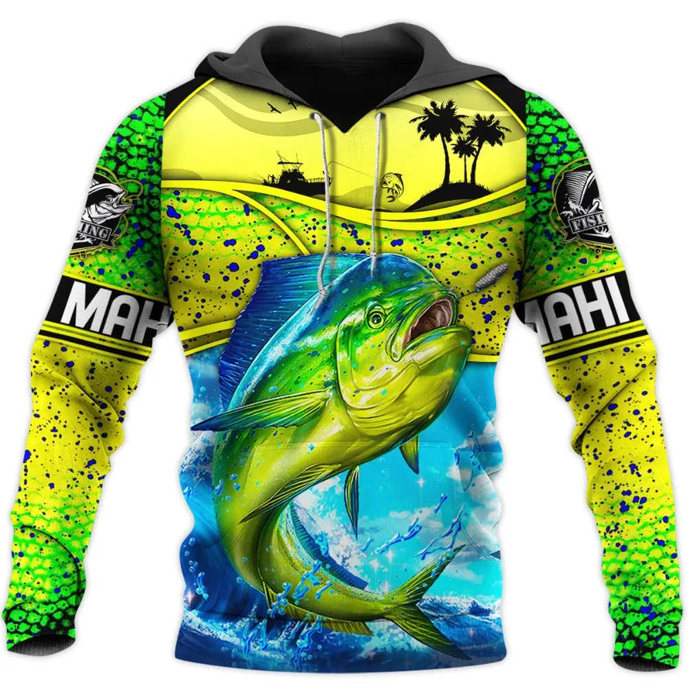 Sweats à capuche camouflage pour hommes, survêtement de pêche, pulls College 3D, fraises animales Marlin PVD, mode Streetwear, Harajuku Y2k