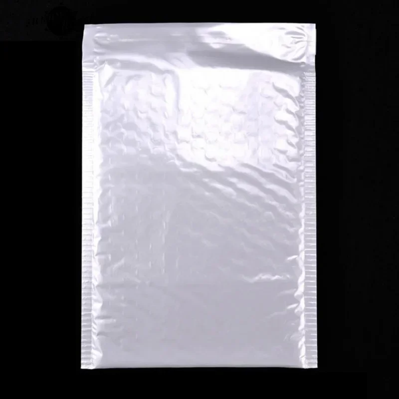 Self Seal impermeável Polymailer Envelopes, Bubble Mailers, Branco, Proteção Parcel, Embalagem Sacos, Envelopes acolchoados, 1-50Pcs