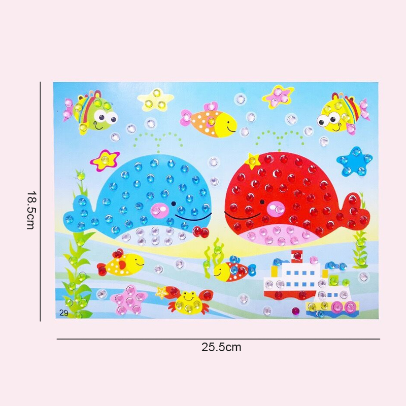 Kinder Cartoon Diamant Malerei handgemachte DIY farbige Graffiti Handwerk Aufkleber Kindergarten Jungen Mädchen Geschenke