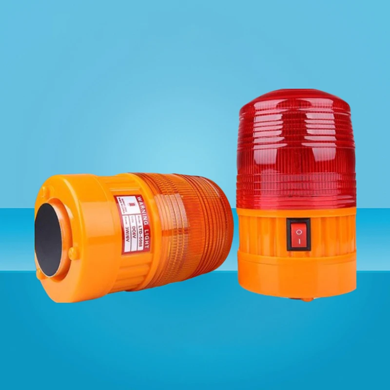 LTE-5088 Red Yellow LED Warning Light Battery Flashing Strobe Alarm Lighting