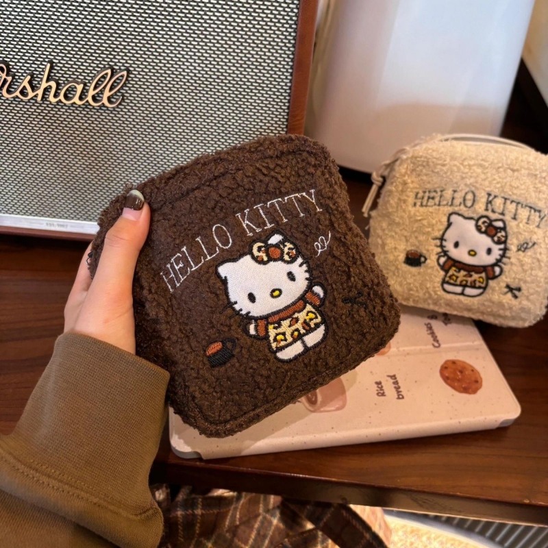 HelloKitty pluche polaroid schattig draagbaar borduurwerk grote capaciteit make-up tas opslag hoge schoonheid toilettas