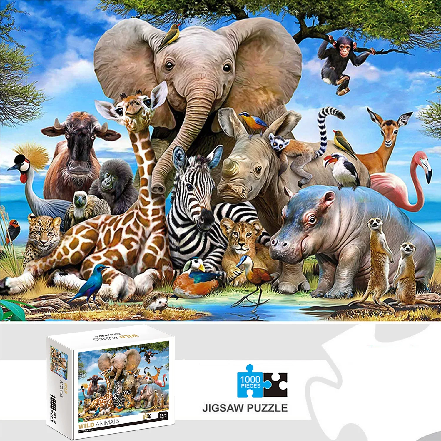 1000 sztuk świat zwierząt puzzle dla dorosłych wystrój domu gry zabawa rodzinna puzzle podłogowe zabawki edukacyjne dla dzieci
