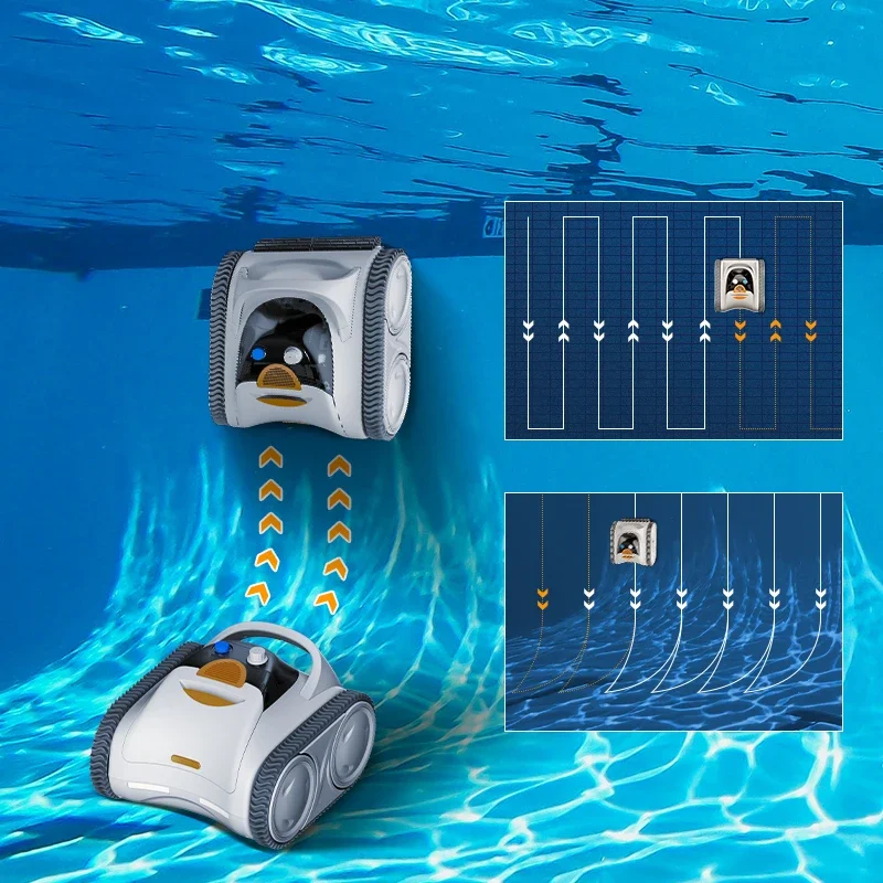 Piscina aspirador de pó robô inteligente elétrico robótico escalada parede robô piscina limpeza automática