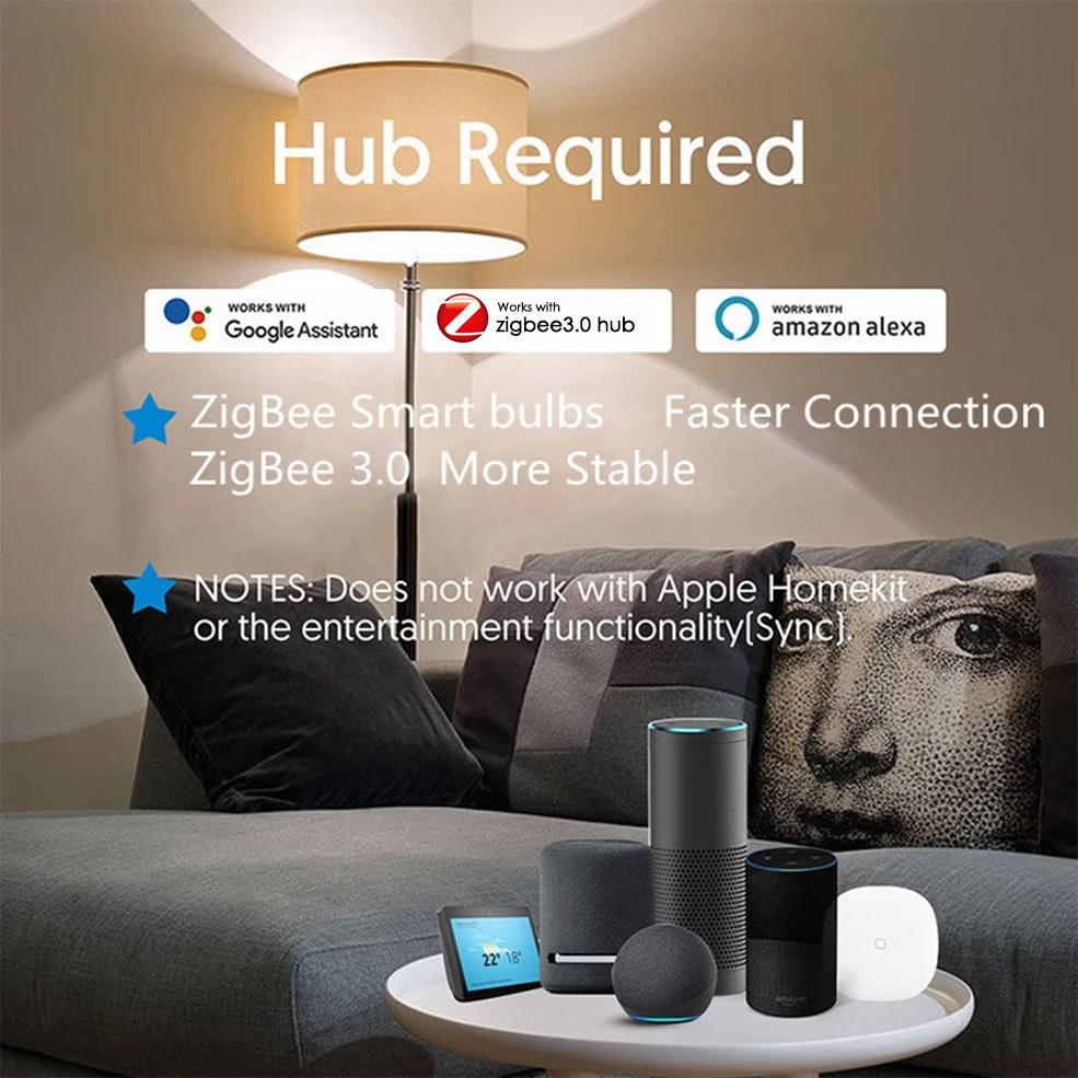 18W 15W Tuya Zigbee E27 Led Glühbirne WiFi Smart Led Lampe RGB+CW+WW Led-lampen funktionieren mit Alexa Amazon/Google Assistant Home