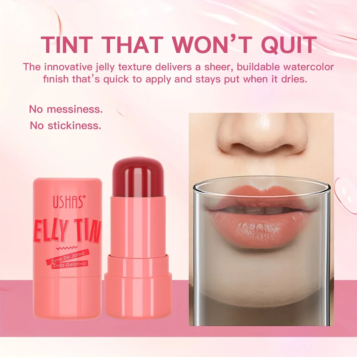 บลัชออนเนื้อเจลลี่ 4 สี ลิปบาล์ม อายแชโดว์ 3-in-1 บลัชออนเนื้อแมทท์อเนกประสงค์ บำรุงริมฝีปากให้ชุ่มชื้น กระจ่างใส