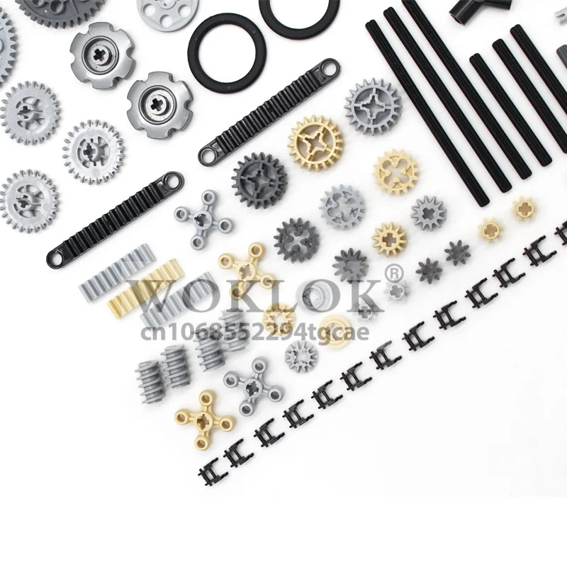 116pcs MOC Bulk Technical Parts Pin Liftarm Bricks Set Axle Connector Gear 40 Tooth Building Blocks Compatible Technology Toys