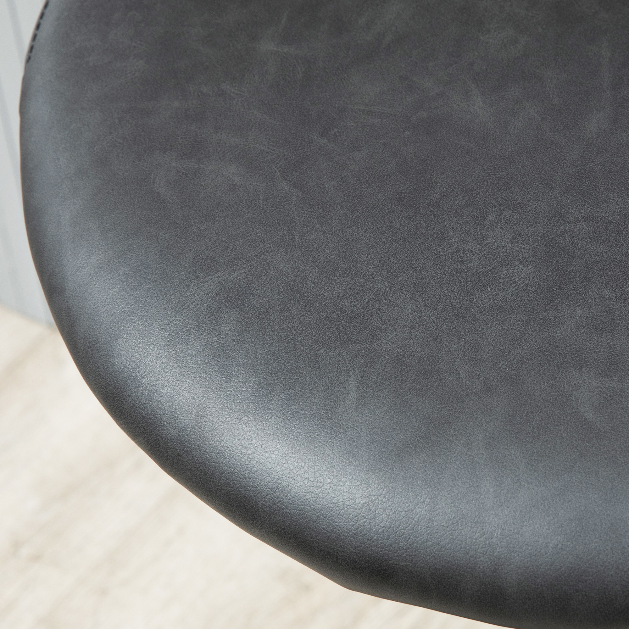 HOMCOM Barstools Set of 2 Adjustable Swivel Height Gas Lift PU Leather Chairs