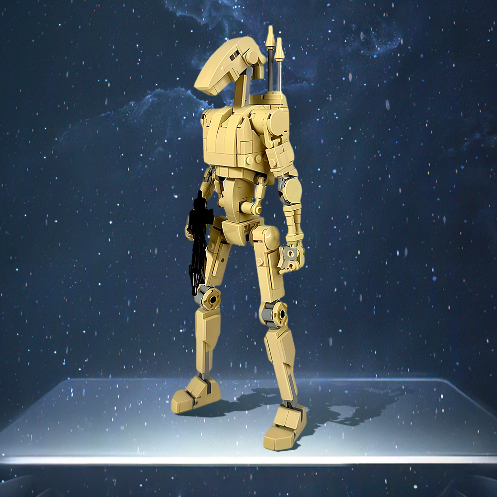 MOC Space War B1-Robot de batalla, modelo de bloques de construcción, Robot alienígena, juguetes de ladrillos, regalos de cumpleaños para niños, juguetes educativos, coleccionar regalos