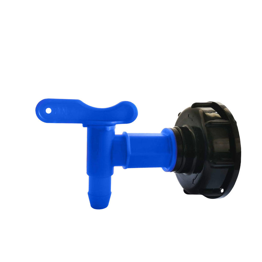 Adaptador de grifo de tanque IBC de 3/4 ", rosca gruesa S60 a conector de manguera de 5/8 ", accesorios de válvulas, tanques de agua de jardín, reemplazo de grifo