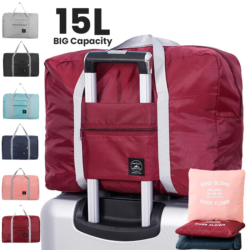 Borsone da viaggio pieghevole per borsa da trasporto per compagnia per donne e ragazze, leggero, di grande capacità, per sport, viaggio nel fine settimana durante la notte