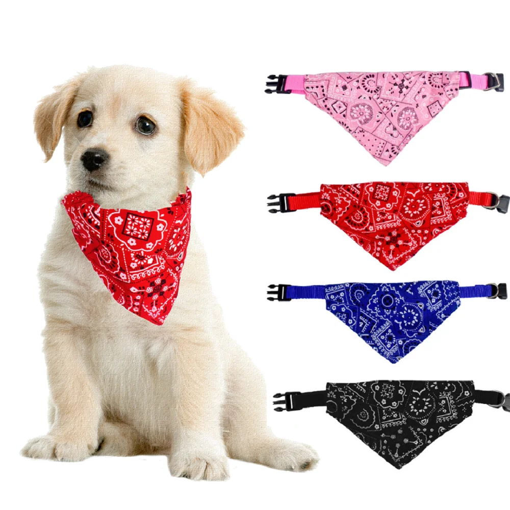 Bufanda de cuello para perro, Collar para perro, Bandana, bufanda con Collar de cuero, accesorios, bufanda ajustable para cachorro y gato