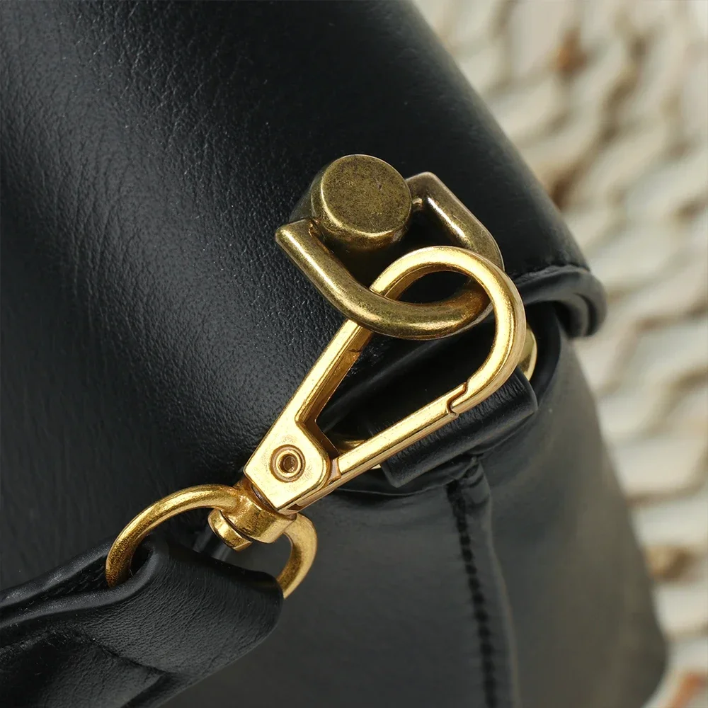 Retro D-shaped Ring Bag Side Clip Buckles  Metal Double D Buckle Handbag Chain Handles Connector Bag Strap Hardware Accessories