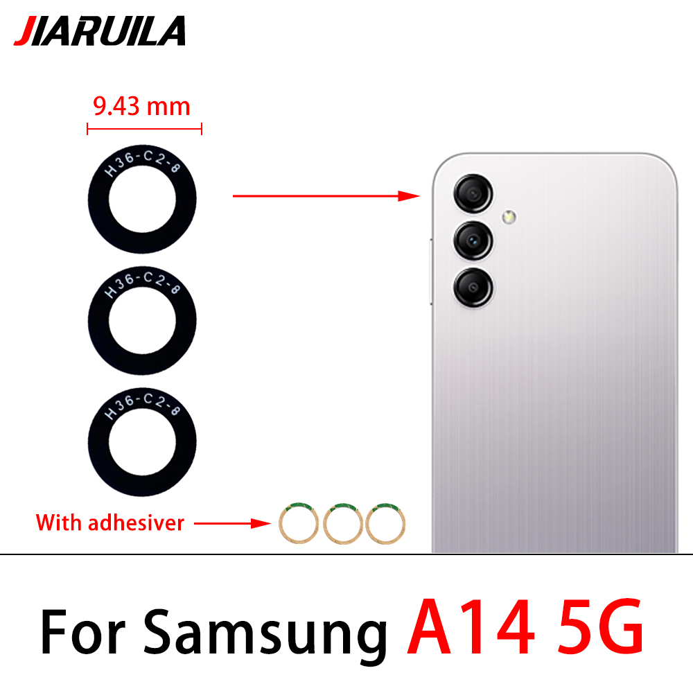 新しいリアバックカメラガラスカバーレンズ接着剤付きサムスン A13 A14 23 4 グラム A32 A52 5 グラム A33 A53 A73 A52 A72 A82 A52S A24 A34