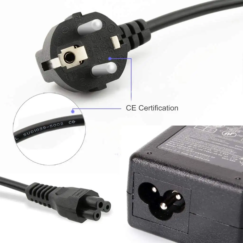 EU-Stecker-Netzteilkabel IEC320 C5 1,5 m 1,2 m europäisches AC-Stromverlängerungskabel für Dell Lenovo Asus Notebook Laptop-Ladegerät