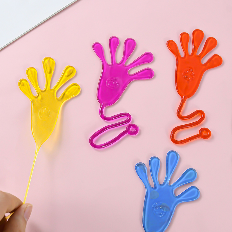 5-50Pcs Funny Sticky Hands Toy Palm Elastic Sticky Squishy Slap Novelty Gift Kids Birthday Party Favors Supplies School Prizes