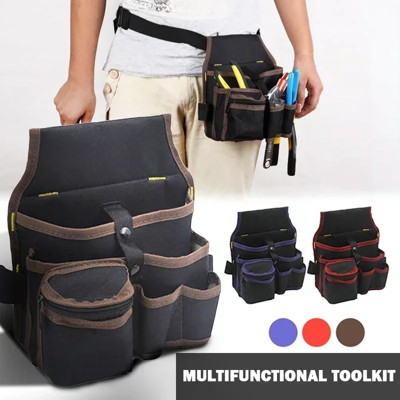 NEW Multi-Function Tool Bag Oxford Cloth Electrician Bag Multi-Pocket Waterproof Anti-Fall Waist Bag Organizers Tool Bag 공구가방