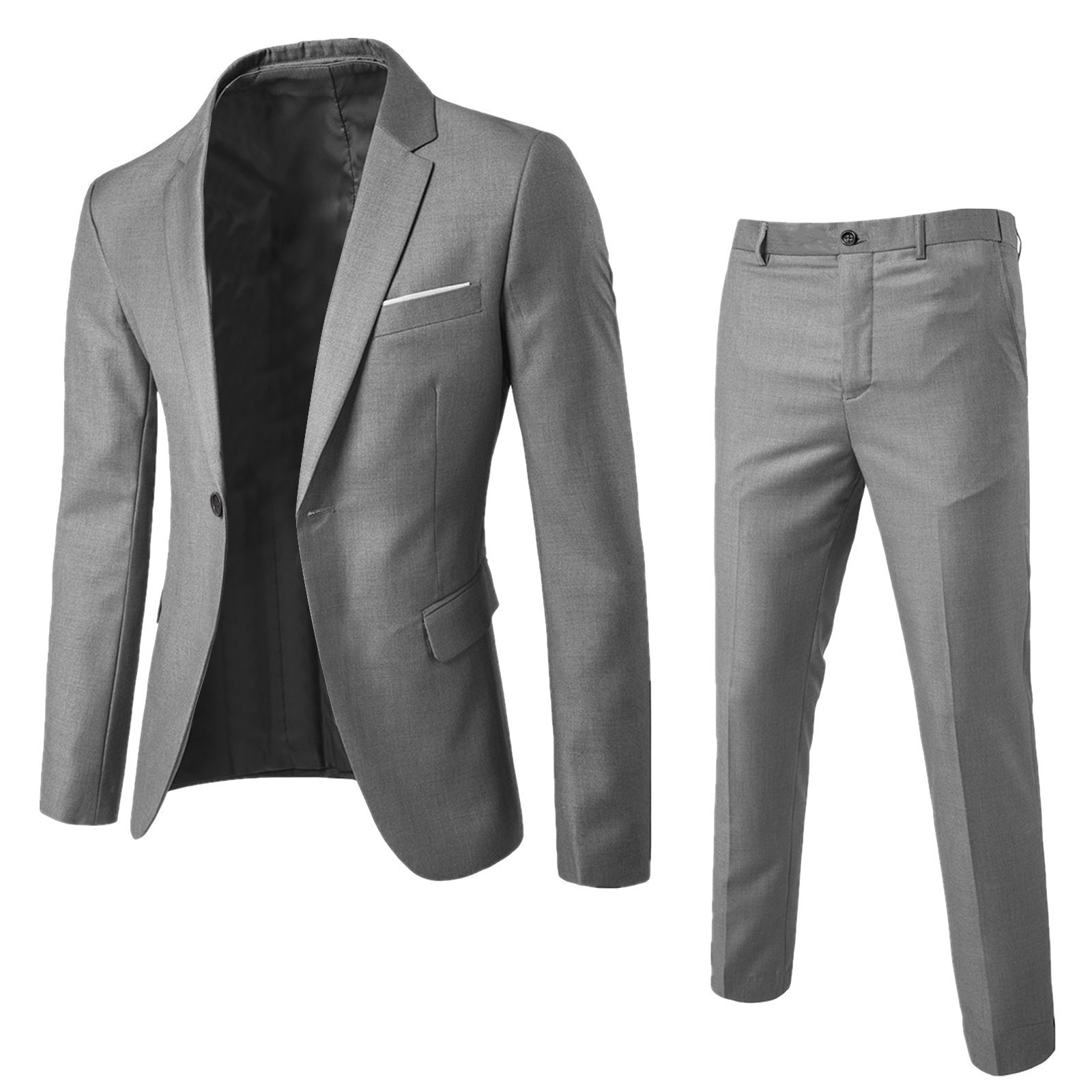 Herenpakset Zakelijk Formeel Tweedelige set Slim Fit Klein colbert Westerse broek Trouwjurk Stalknechtpak
