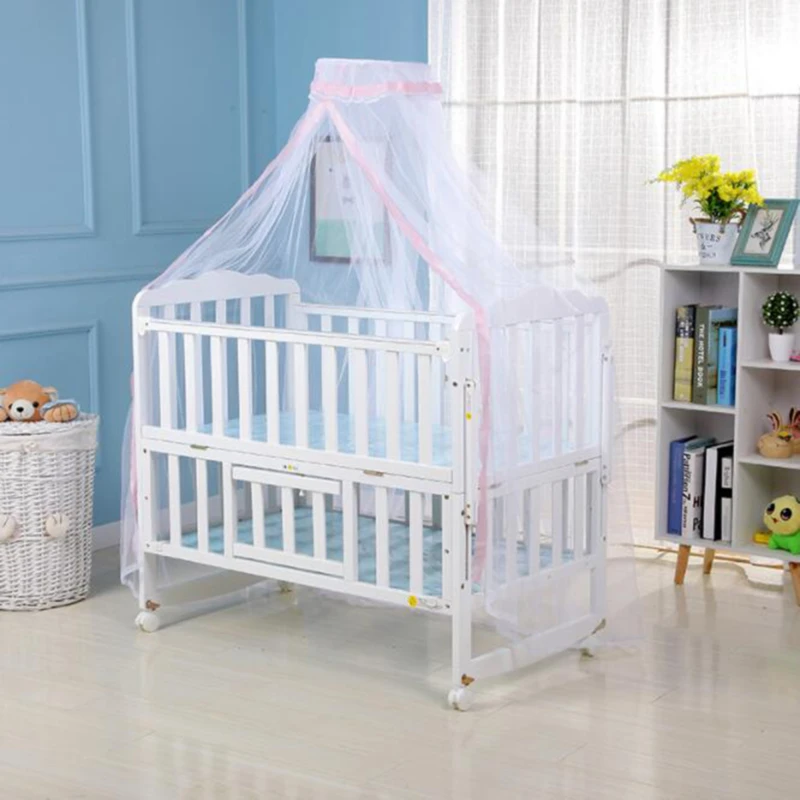 Baby Canopy Infant Toddler Bed Dome Cot Mosquito Netting Hanging Bed Net Mosquito Bar Frame PalaceStyle Crib Bedding Accessories