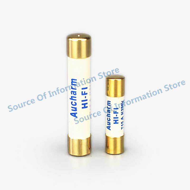 1 個ソニックハイファイオーディオファン銀合金ヒューズ 5X20 金メッキキャップ 6X32 オーディオアンプ CD ヒューズ 1A/3A15/5A/8A/10A/15A
