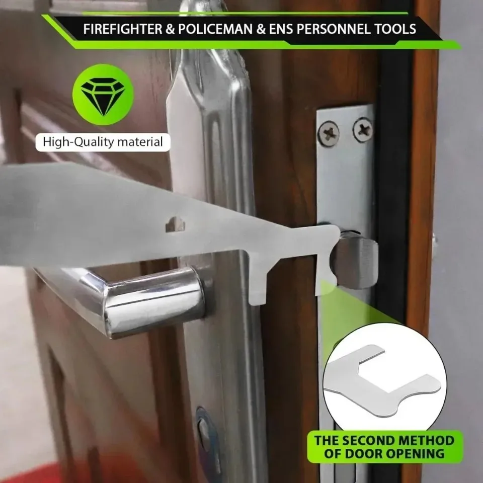 Strumenti multifunzionali per vigili del fuoco, acciaio inossidabile, strumento antincendio per la raccolta della serratura, pratico kit da fabbro per professionisti