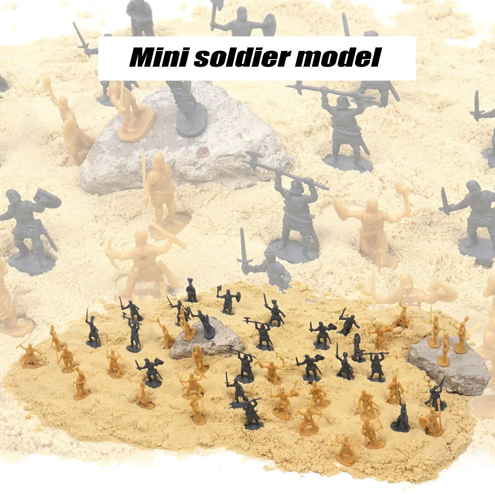 男性用のプラスチック製の古代兵士のフィギュア,戦術的な兵士のアクションフィギュア,戦闘シーンのおもちゃ,灰色,1セットあたり1:72, 200