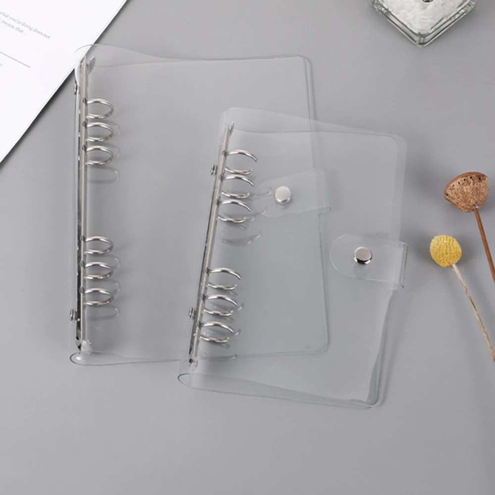 1PC Travel Ledger Seal Punch Card Notebook Transparant losbladig PVC Shell Ledger
