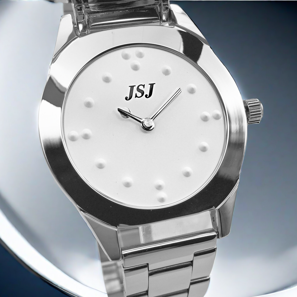 Zegarek dotykowy dla niewidomych, zegarek na rękę z literami Braille'a dla osób niedowidzących, niedowidzących i seniorów