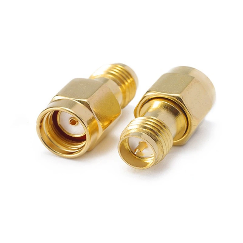 2 uds SMA a SMA adaptador SMA macho hembra a macho hembra RP SMA recto 3 vías ángulo recto 90 135 grados conector RF para antena